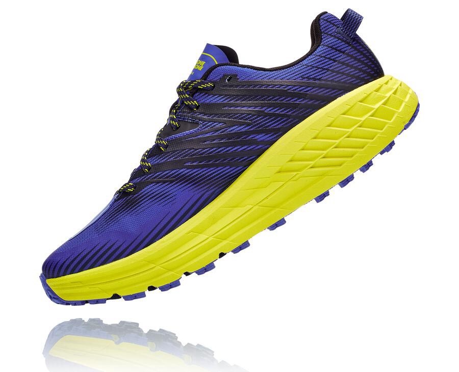 Hoka One One Trail Schoenen Heren - Speedgoat 4 - Blauw/Groen - WL6250738